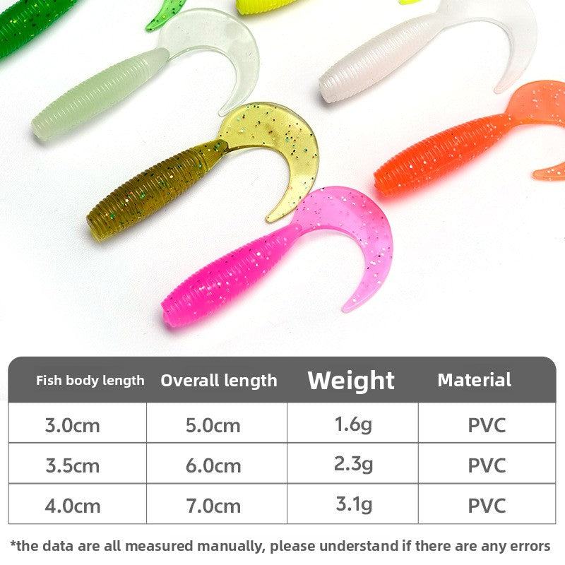 Spiral Tail Soft Fishing Bait