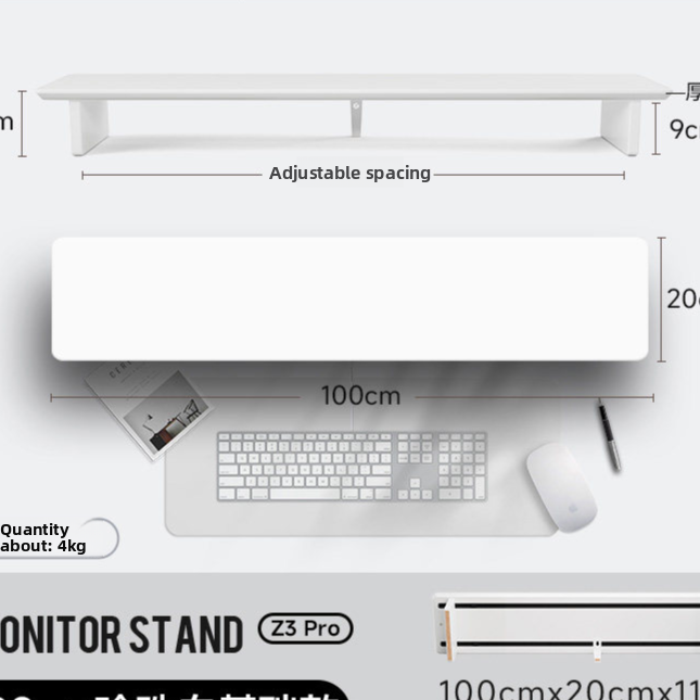 Computer Desktop Storage Pad Elevated