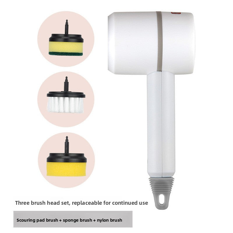 Electric Household Cleaning Brush with Replaceable Heads