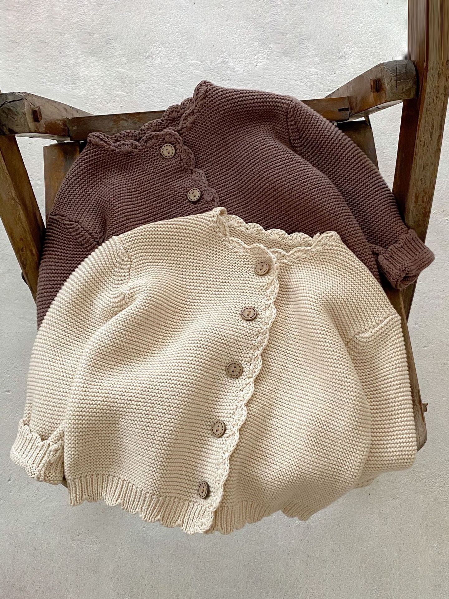 Handmade Crochet Cotton Cardigan for Children