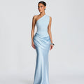 Wrinkled Satin Bodycon Long Skirt
