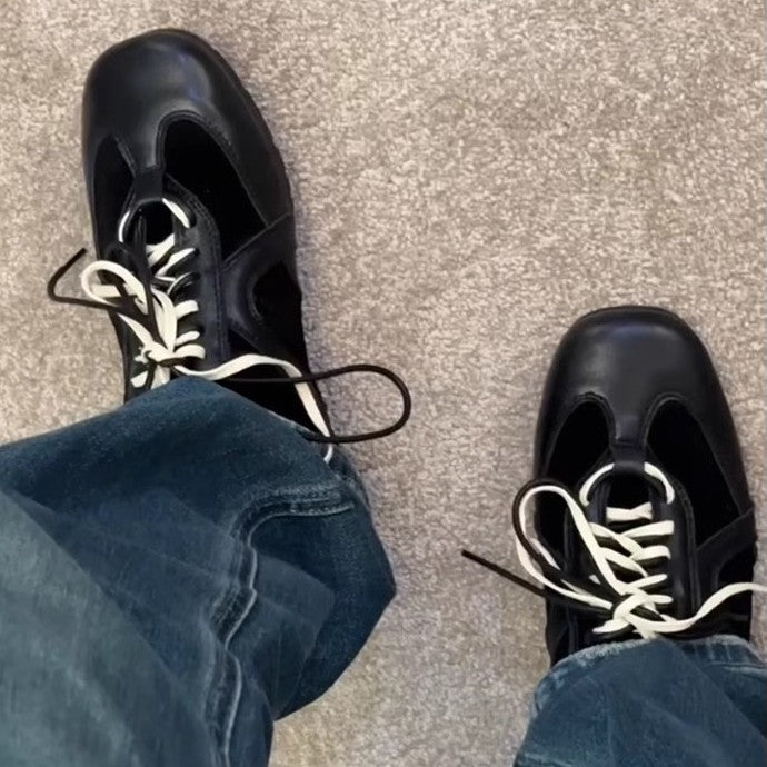 Retro Lace-Up Casual Sneakers