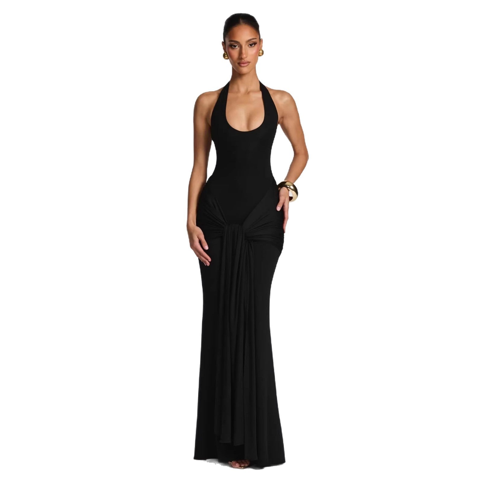 Halter Neck Ribbon Dress