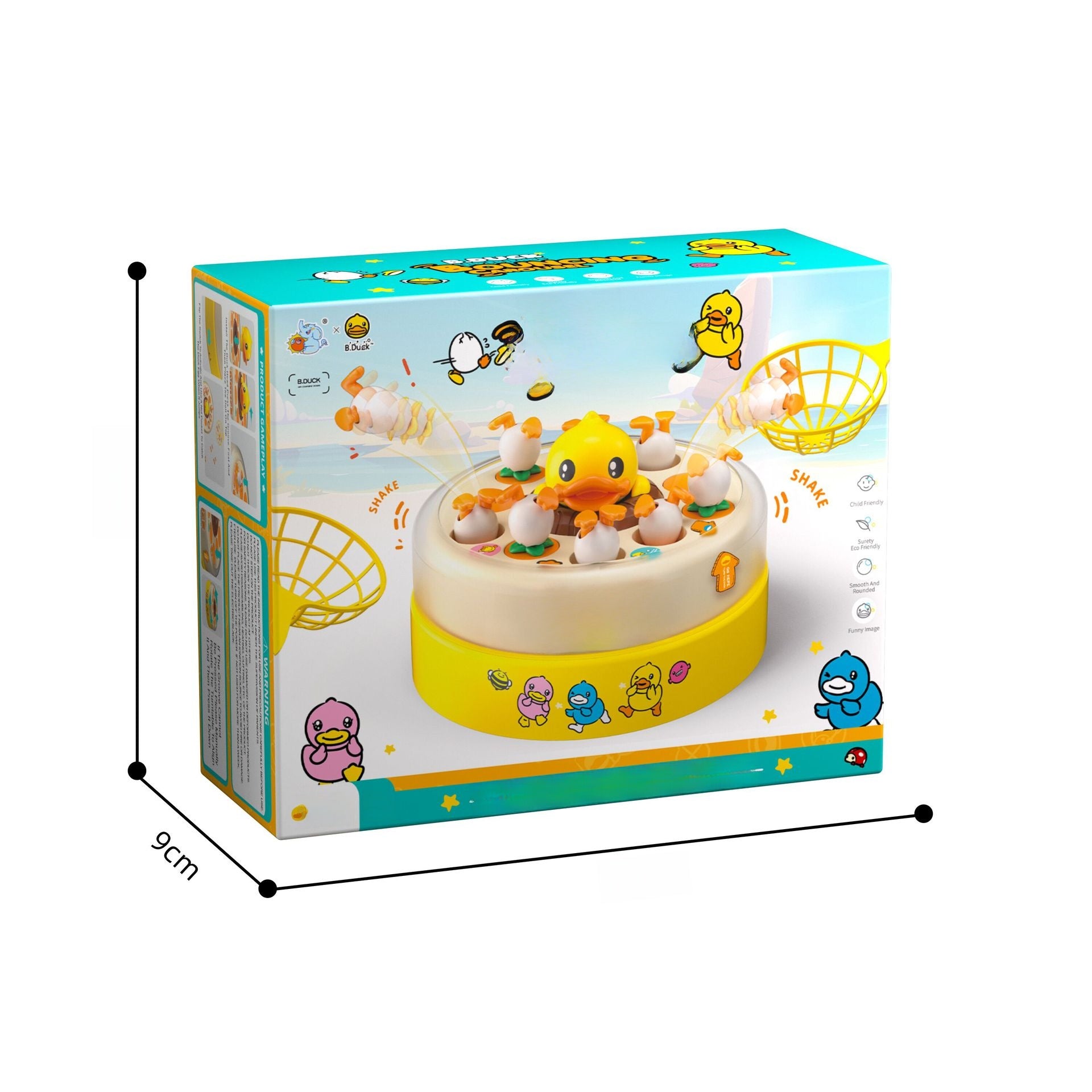 Children's bouncing yellow duck toy