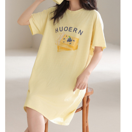 Women Cotton Sleep Nightgown Home Dress