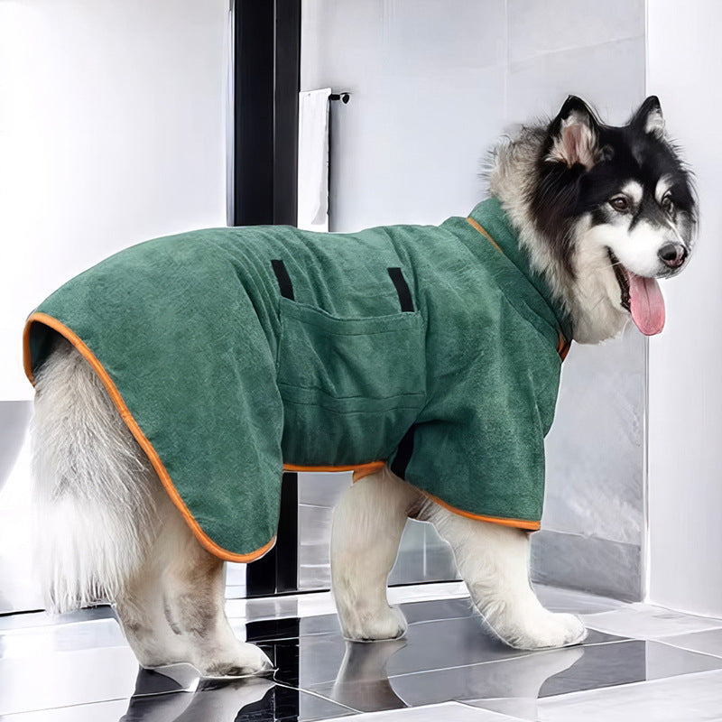 Absorbent Quick-Dry Dog Bathrobe Wrap