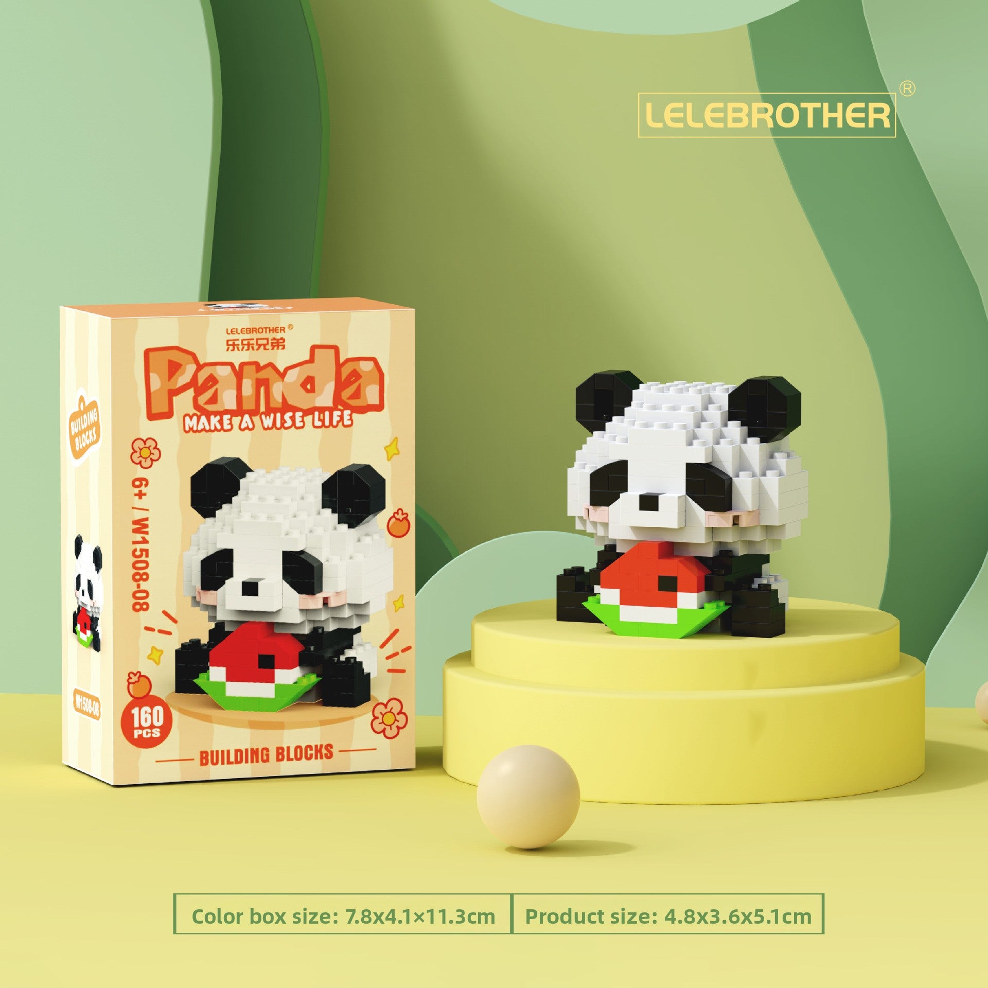 Creative Panda Building Blocks Educational Desktop Toy