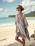 Women Printed V-Neck Mid Length Dress