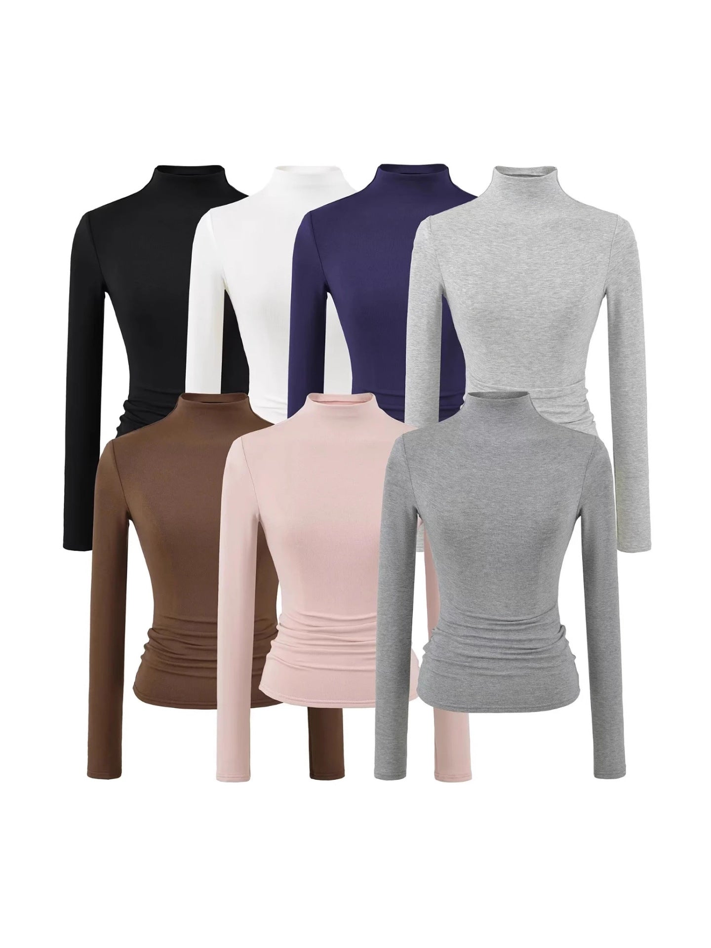 Women's Slim Fit Long Sleeve Turtleneck Shirt