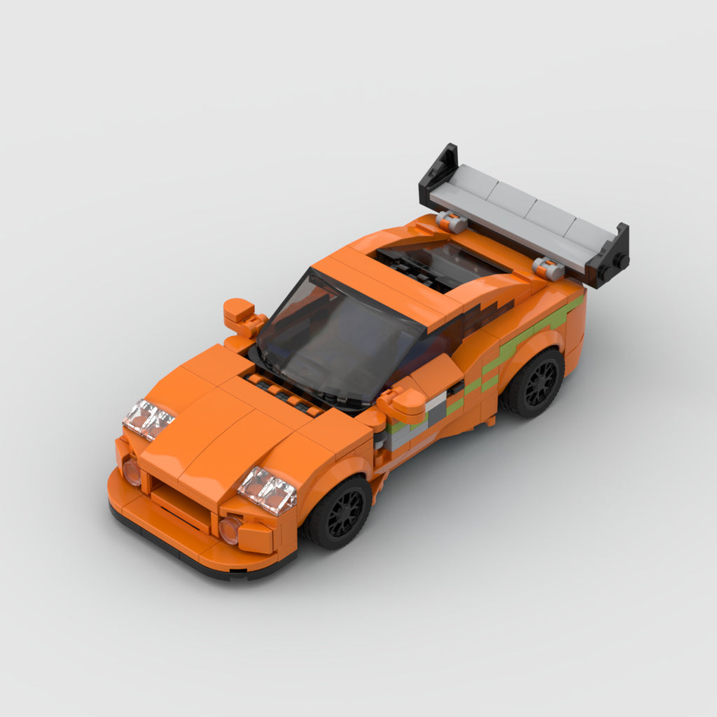 Fast and Furious supra MK4 Racing Car Building Blocks Retro JDM Sports car Model kit