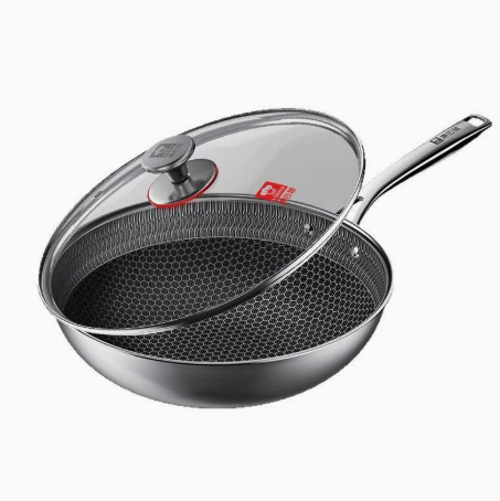 Stainless Steel Honeycomb Non-Stick Wok