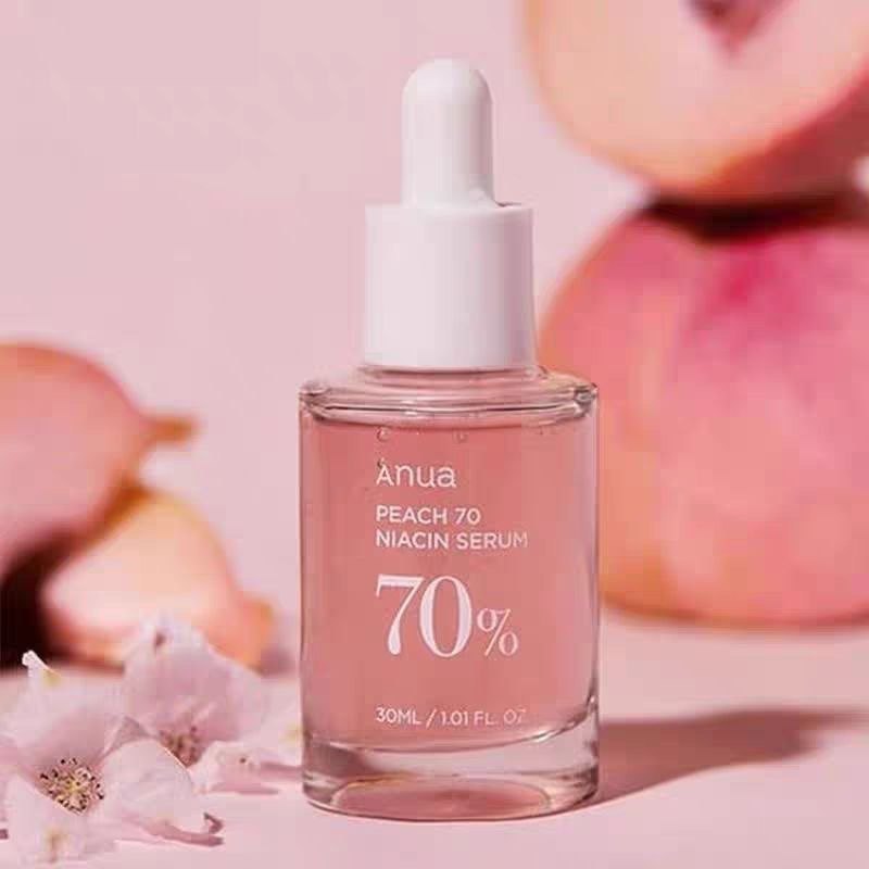 Anua Peach 70% Niacinamide Serum 30ml- Korean Glass Skin Brightening Serum