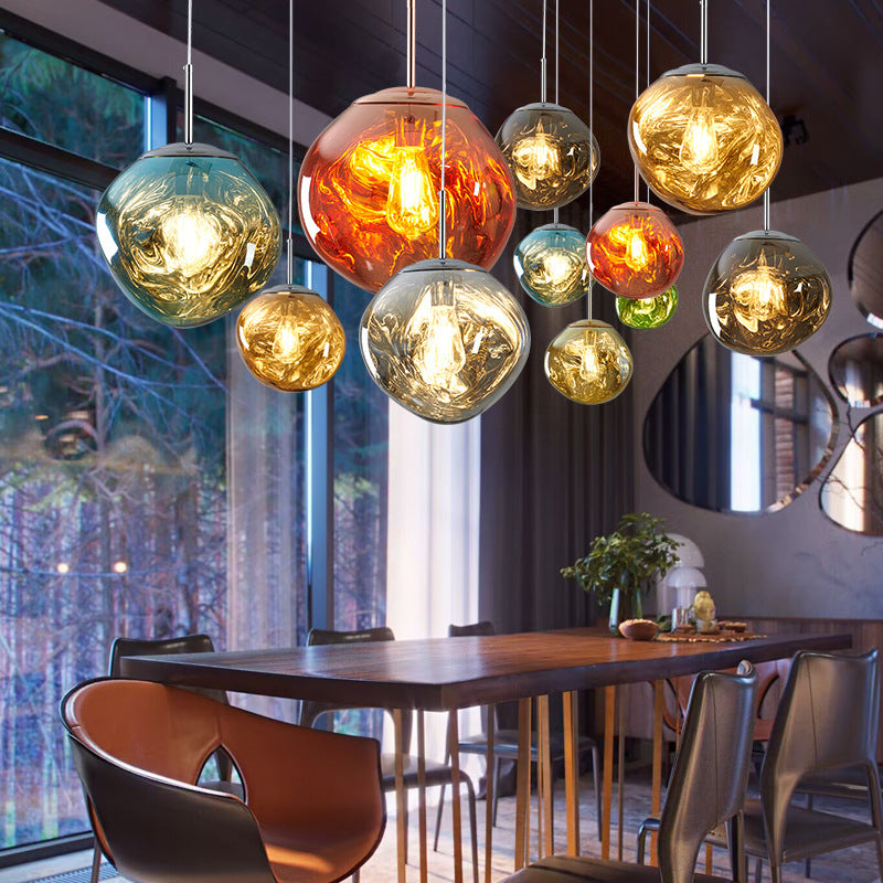 Designer Lava Stone Chandelier