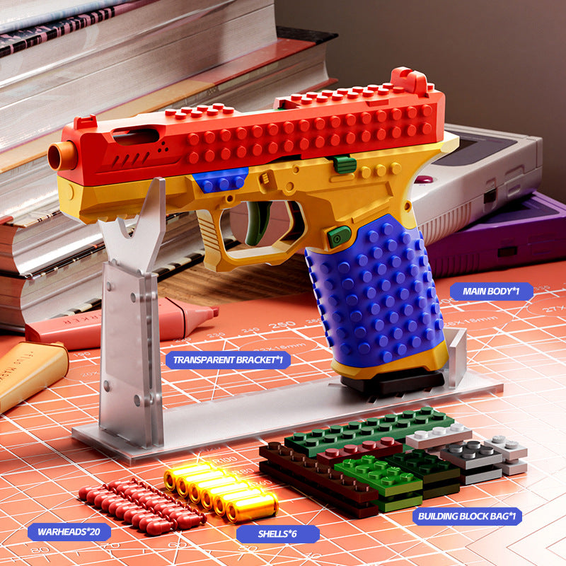 Building block toy gun
