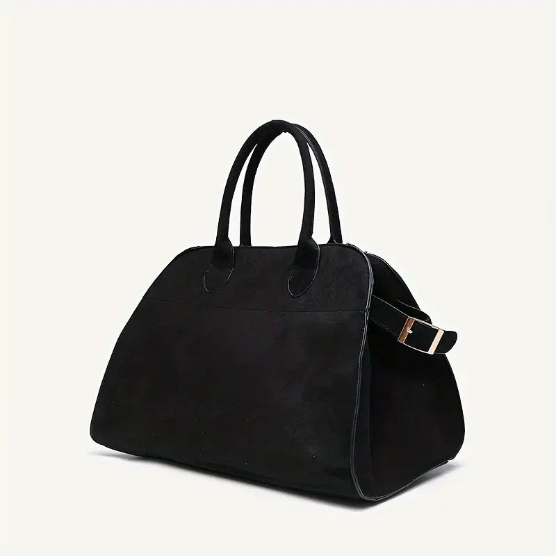 Sienna Minimalist Plush Commuter Tote Structured Vintage Shoulder Bag