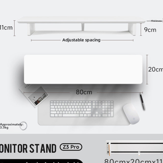 Computer Desktop Storage Pad Elevated