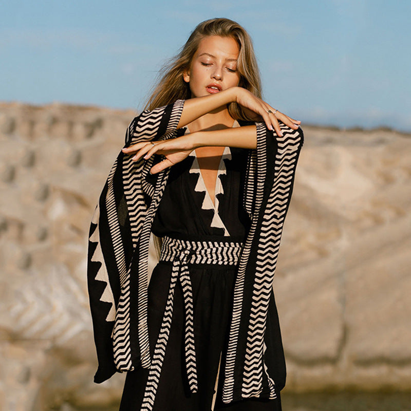 printed cardigan