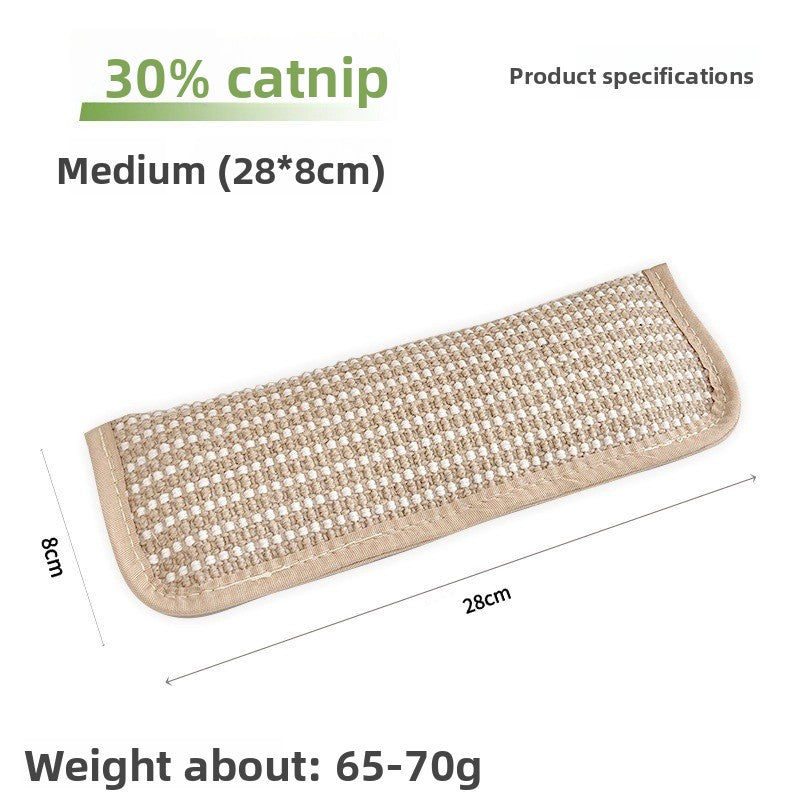 Sisal Catnip Cat Scratching Mat pillow | Bite-Resistant Fish Toy for Teeth Cleaning