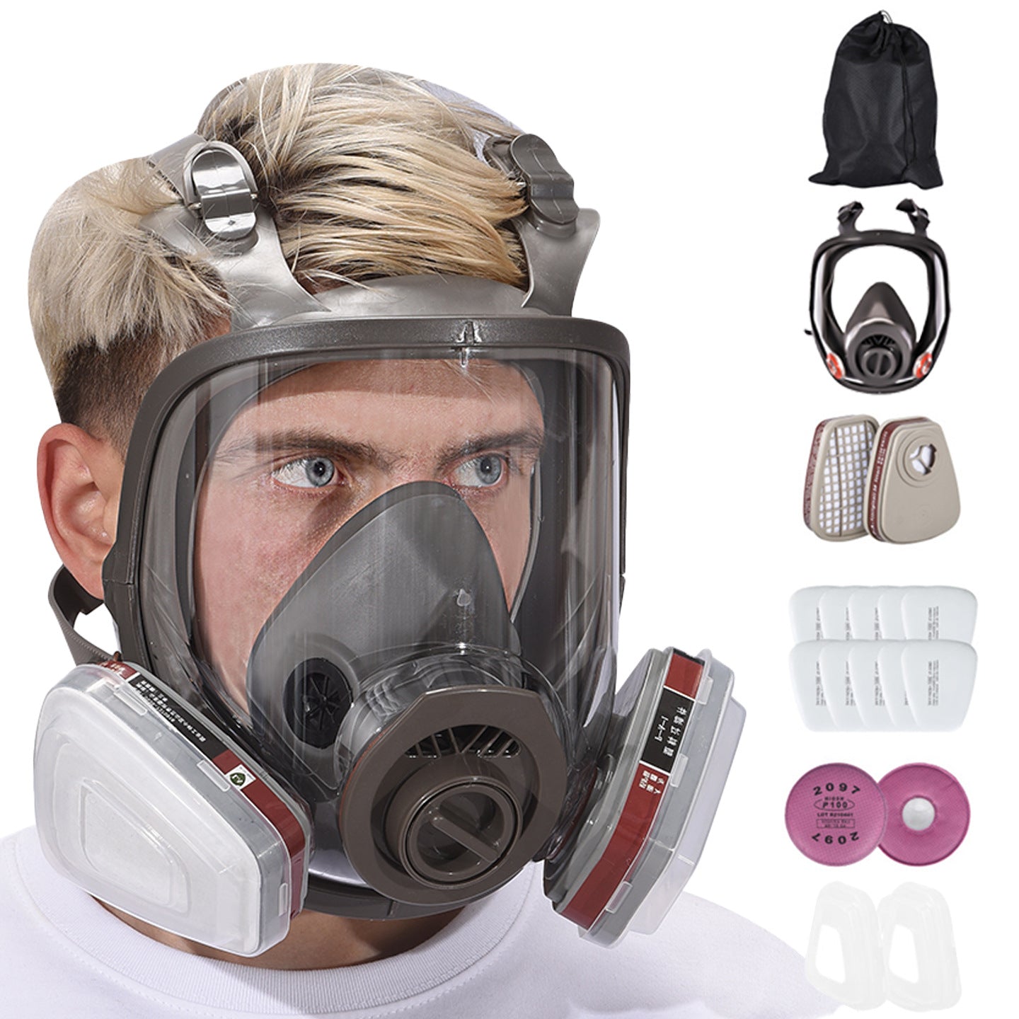 Silicone Gas Mask for Toxic Fume Protection