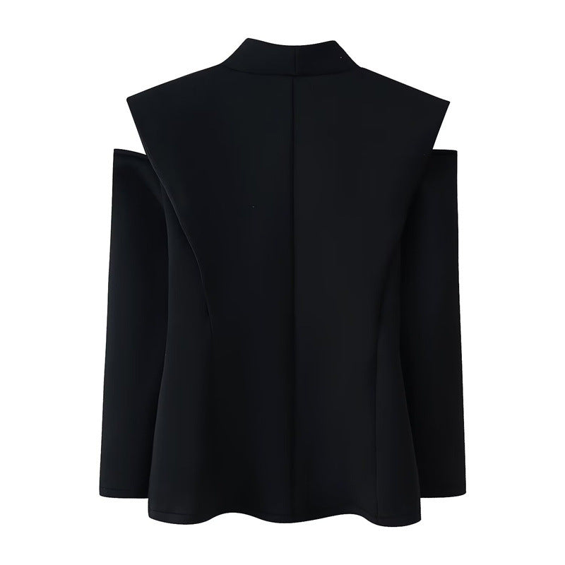 Aero Mod Two-Tone Color-Block Blazer | Casual Loose-Fit Lapel Jacket