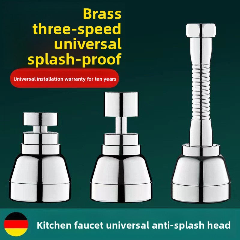 Universal Kitchen Faucet Extender Anti-Splash Rotating Nozzle