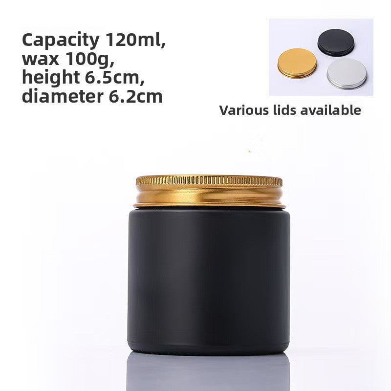Multi-Color Glass Candle Containers – Elegant Home Decor Jars with Gold/Silver/Black Lids