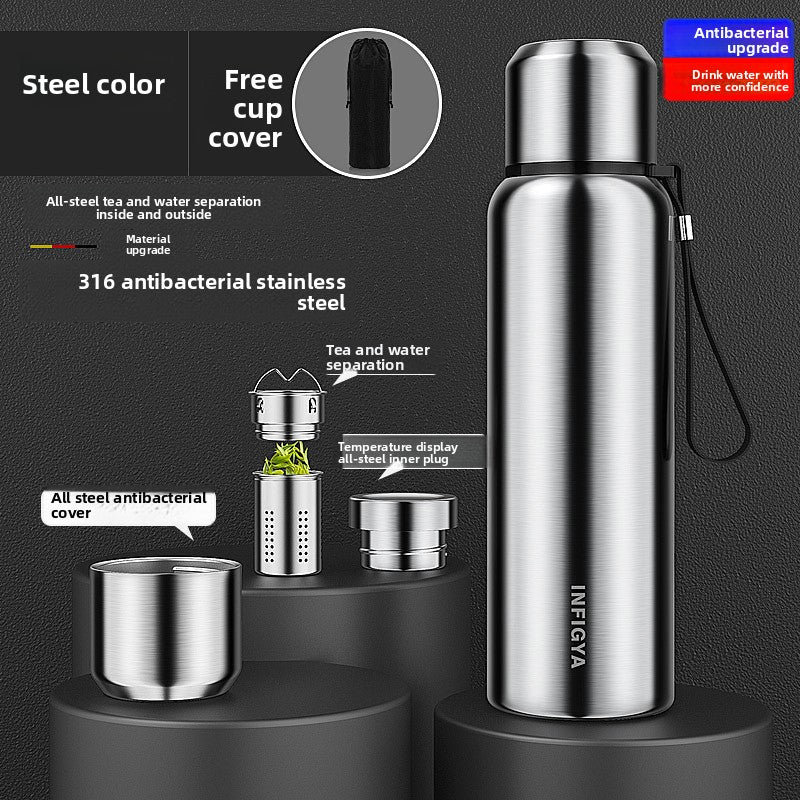 Stainless Steel Insulated Water Cup with Tea Separation