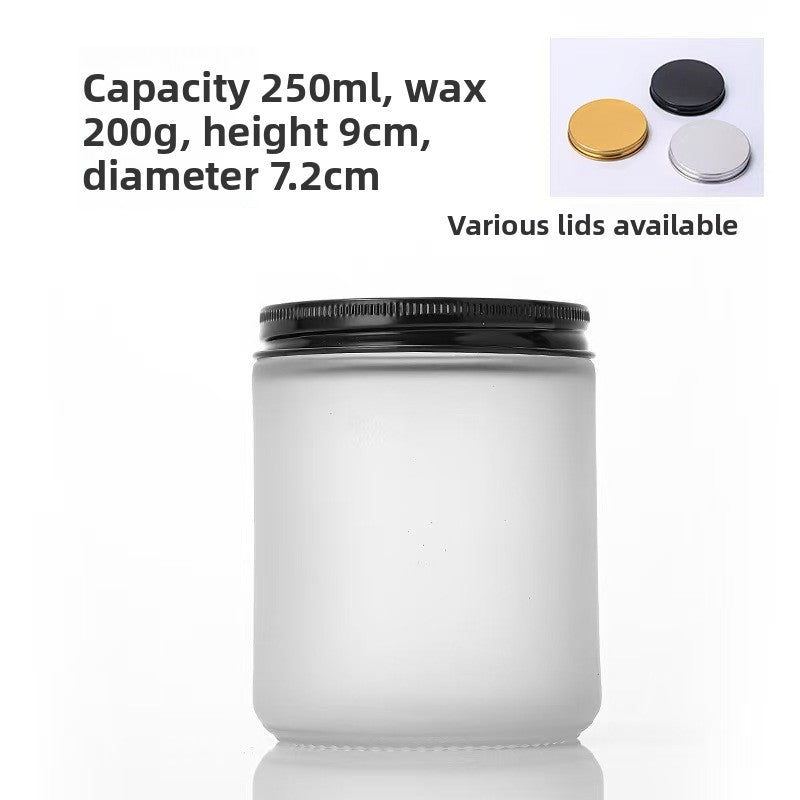 Multi-Color Glass Candle Containers – Elegant Home Decor Jars with Gold/Silver/Black Lids