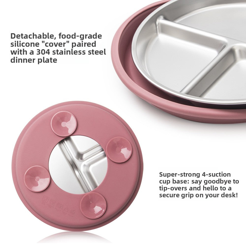 Stainless Steel Silicone Children's Feeding Set