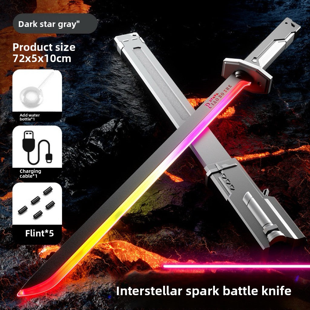 Tactical LED Cyber Katana Sword | Futuristic Laser Ninja Blade with Sound & Spark Effects