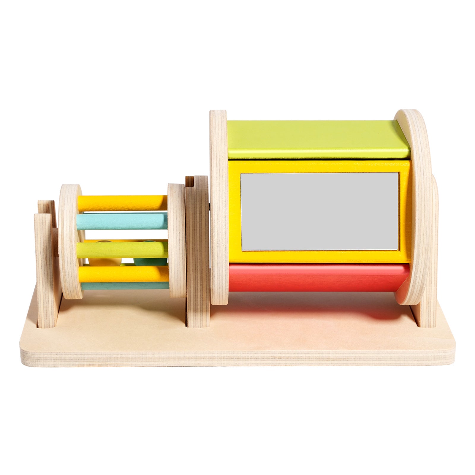 Montessori Wooden Textile Drum Toy