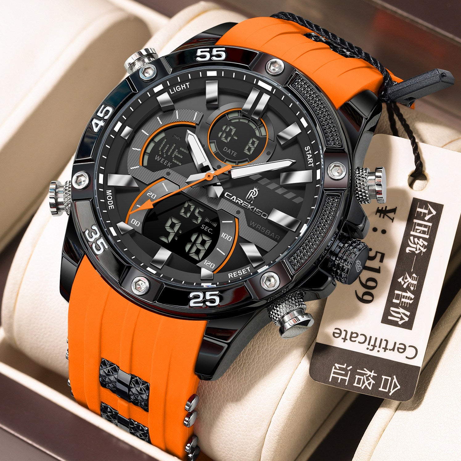 Mens Dual Display Electronic Watch