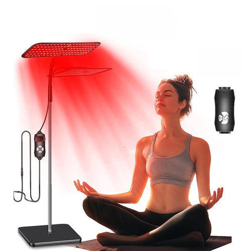 Adjustable Height LED Red Light Therapy Device – 126 LED Beads, 6 Timer Settings & 4 Brightness Levels for Home Use