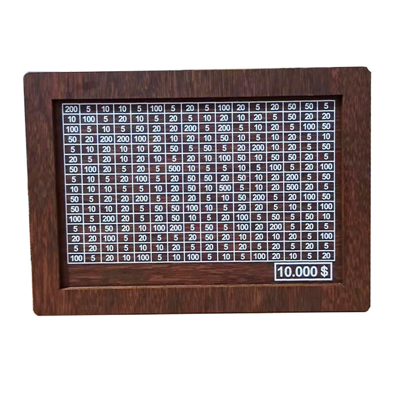 Wooden Money Box with Savings Counter