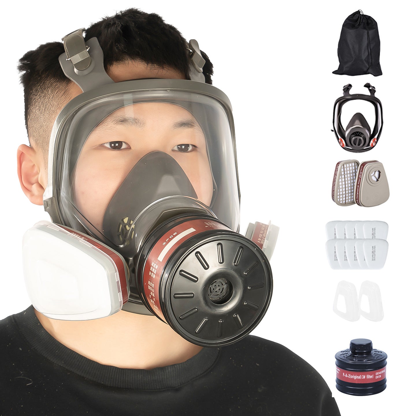 Silicone Gas Mask for Toxic Fume Protection