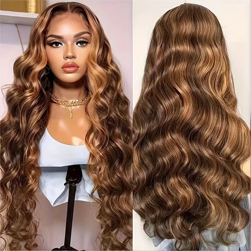Aero Glam HD Lace Front Long Curly Wig | Heat-Resistant Natural Wave Body Unit