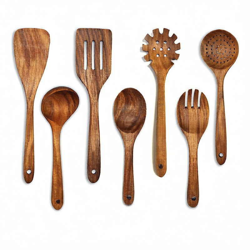 Acacia Wood 9-Piece Kitchen Utensil Set