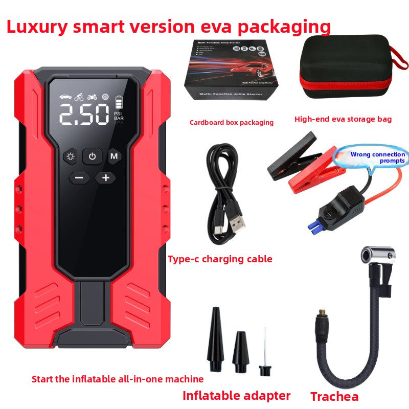3-in-1 Portable Car Jump Starter & Air Compressor | 12V Battery Pack Power Bank