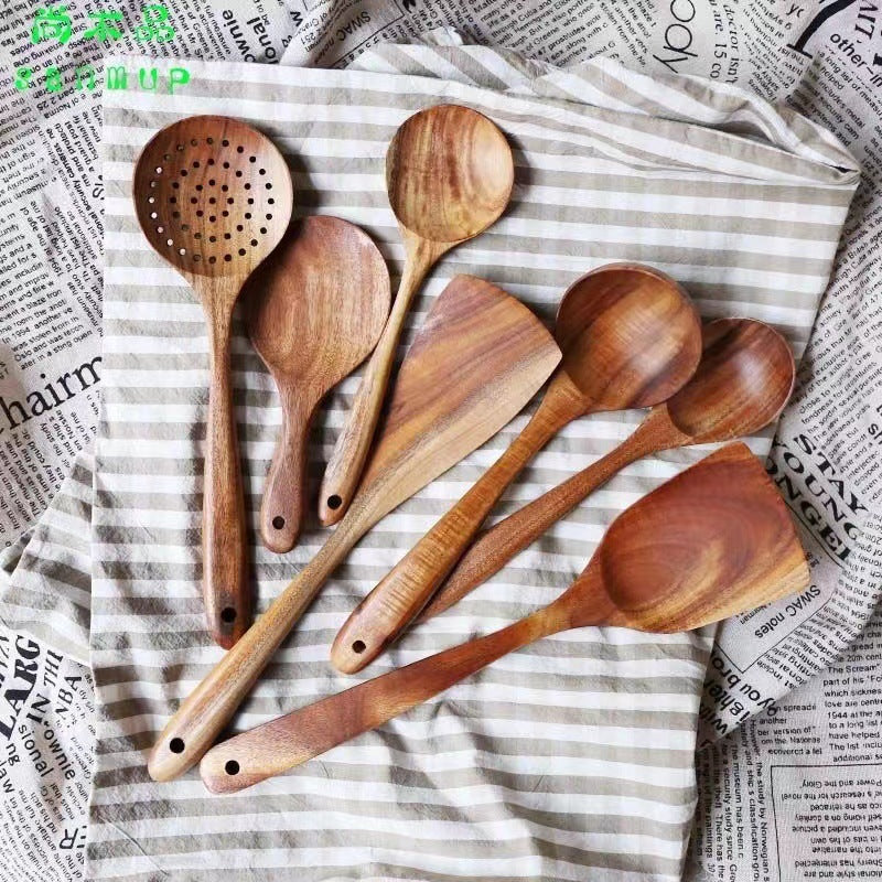Acacia Wood Kitchen Utensil Set