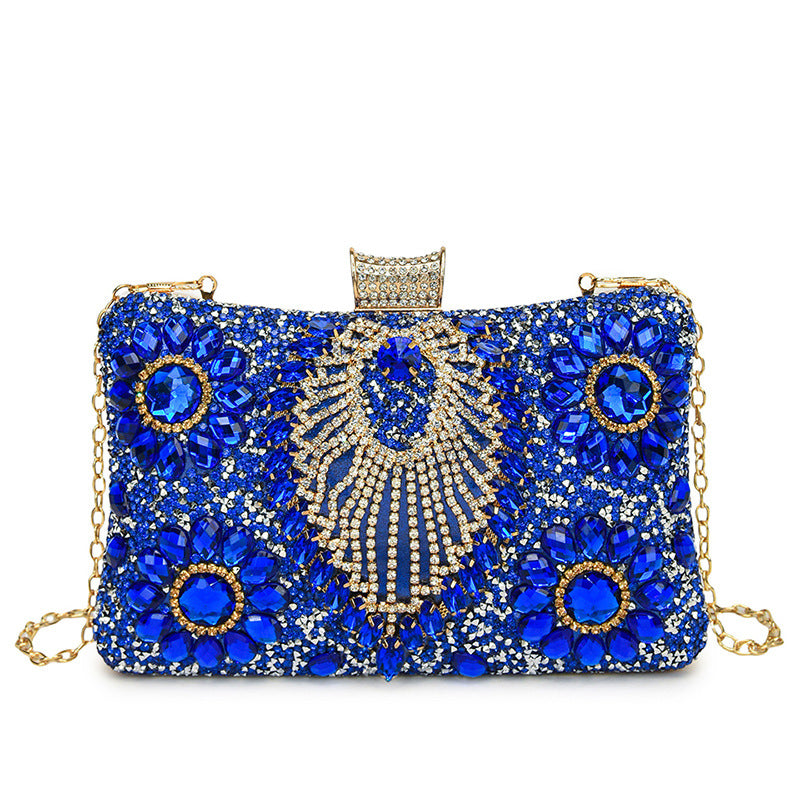 Luxury Rhinestone Evening Clutch Bag | Full Diamond Embellished Wedding & Gala Purse