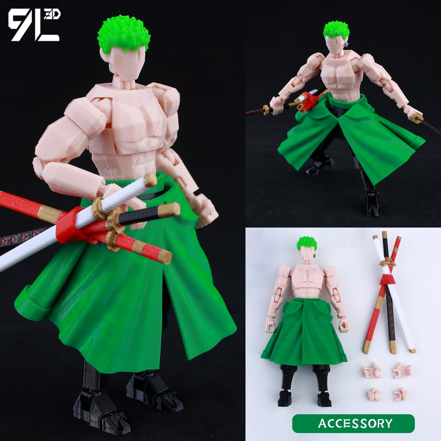 3D Printed Multi-Jointed Movable Anime Figure