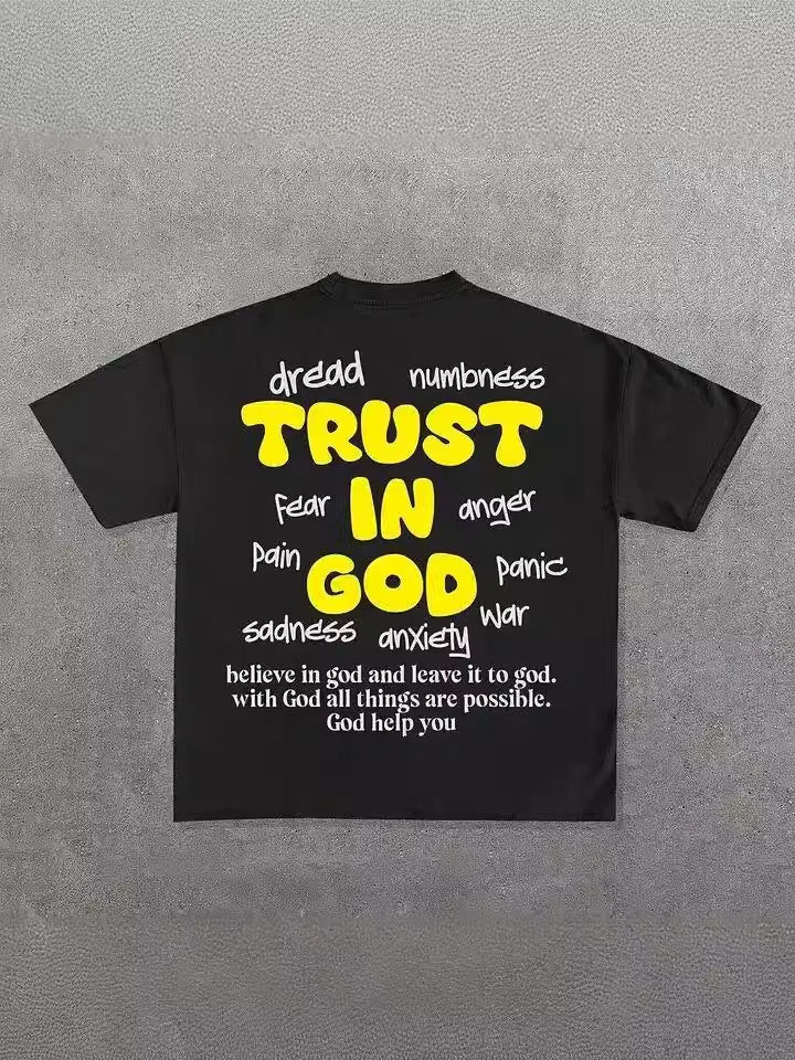 Gothic Graphic Print Men's T-Shirt Y2K Streetwear Short Sleeve