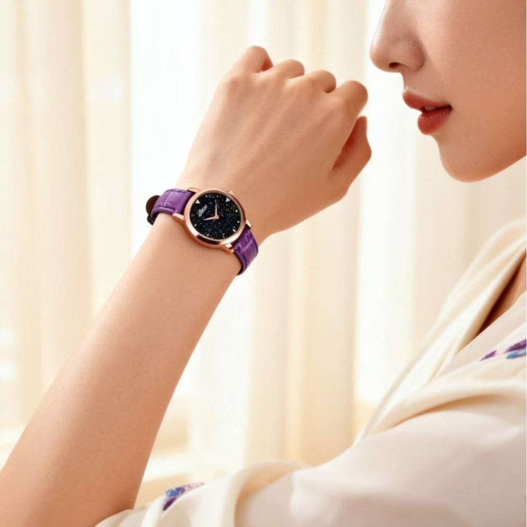 Women's Fashion Quartz Watch with Leather Strap