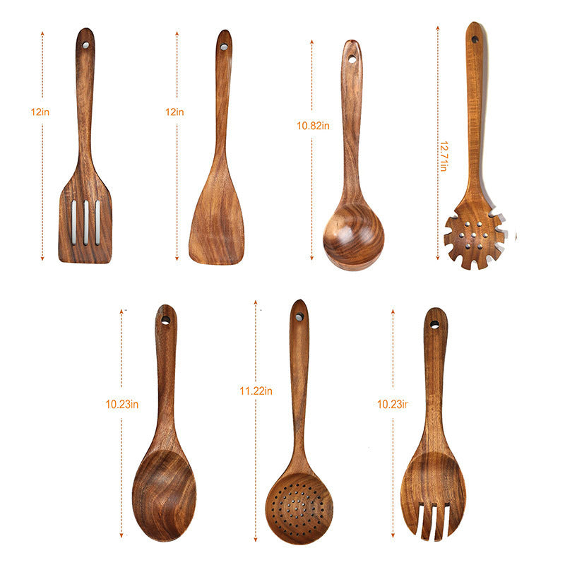 Acacia Wood Kitchen Utensil Set