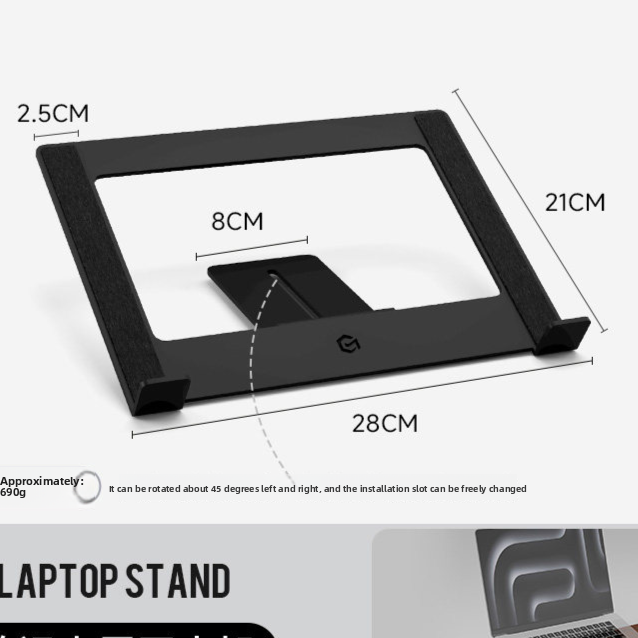 Computer Desktop Storage Pad Elevated