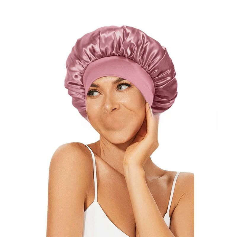 Wide Brim Stretchy Hair Care Cap