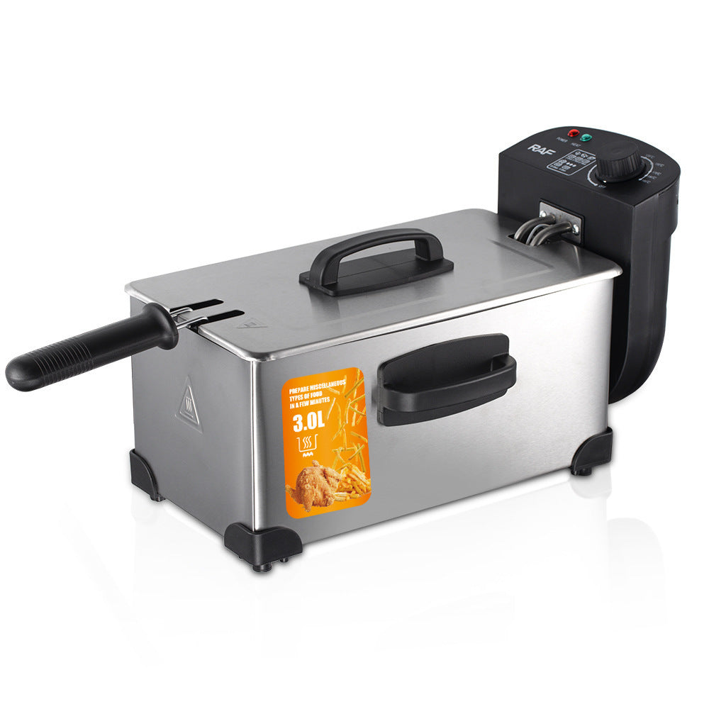 Commercial-Grade Electric Deep Fryer | 2000W High-Power Countertop Cooker