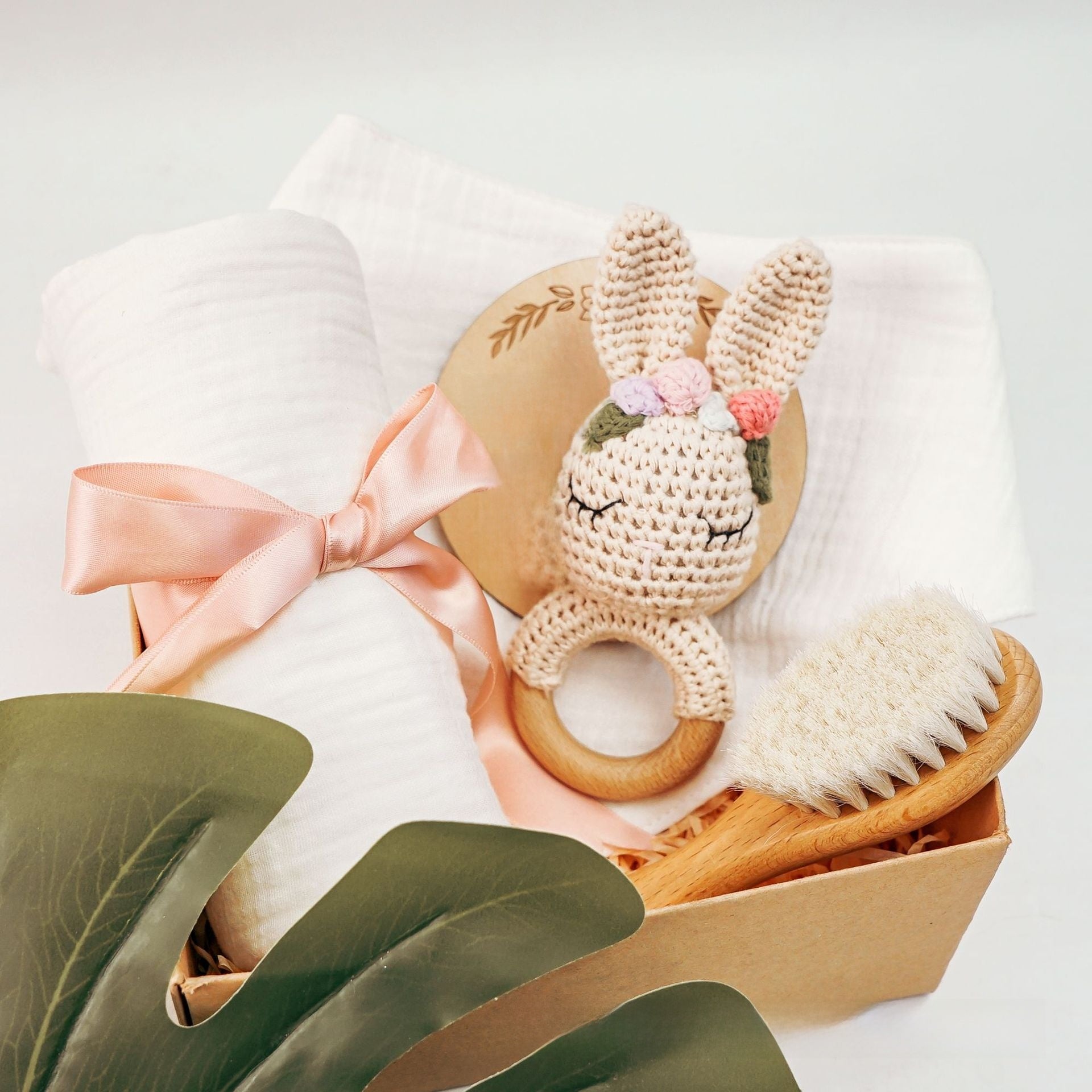Pure Cotton Crochet Baby Rattle Toys Gift Set