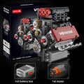 Motorize V8 Engine Mechanical Building Blocks set (800+Pcs)