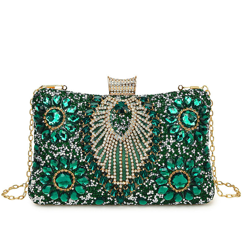 Luxury Rhinestone Evening Clutch Bag | Full Diamond Embellished Wedding & Gala Purse